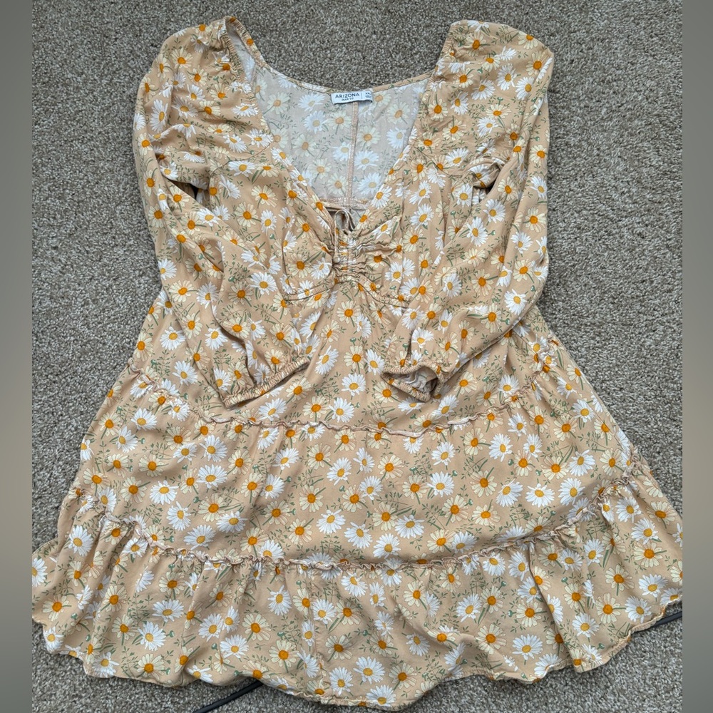 Yellow Arizona Jean Co Floral Dress